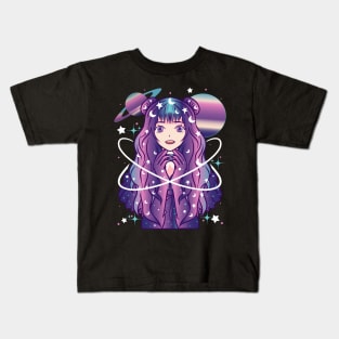 Galactic Anime Celestial Princess Manga Girl Goth Kids T-Shirt